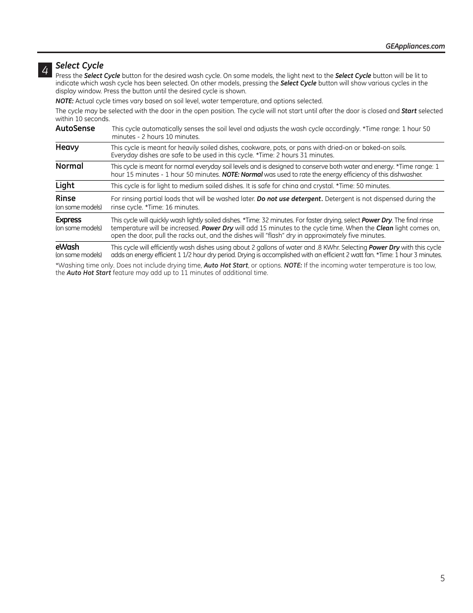 GE PDT760SIFII User Manual | Page 5 / 96