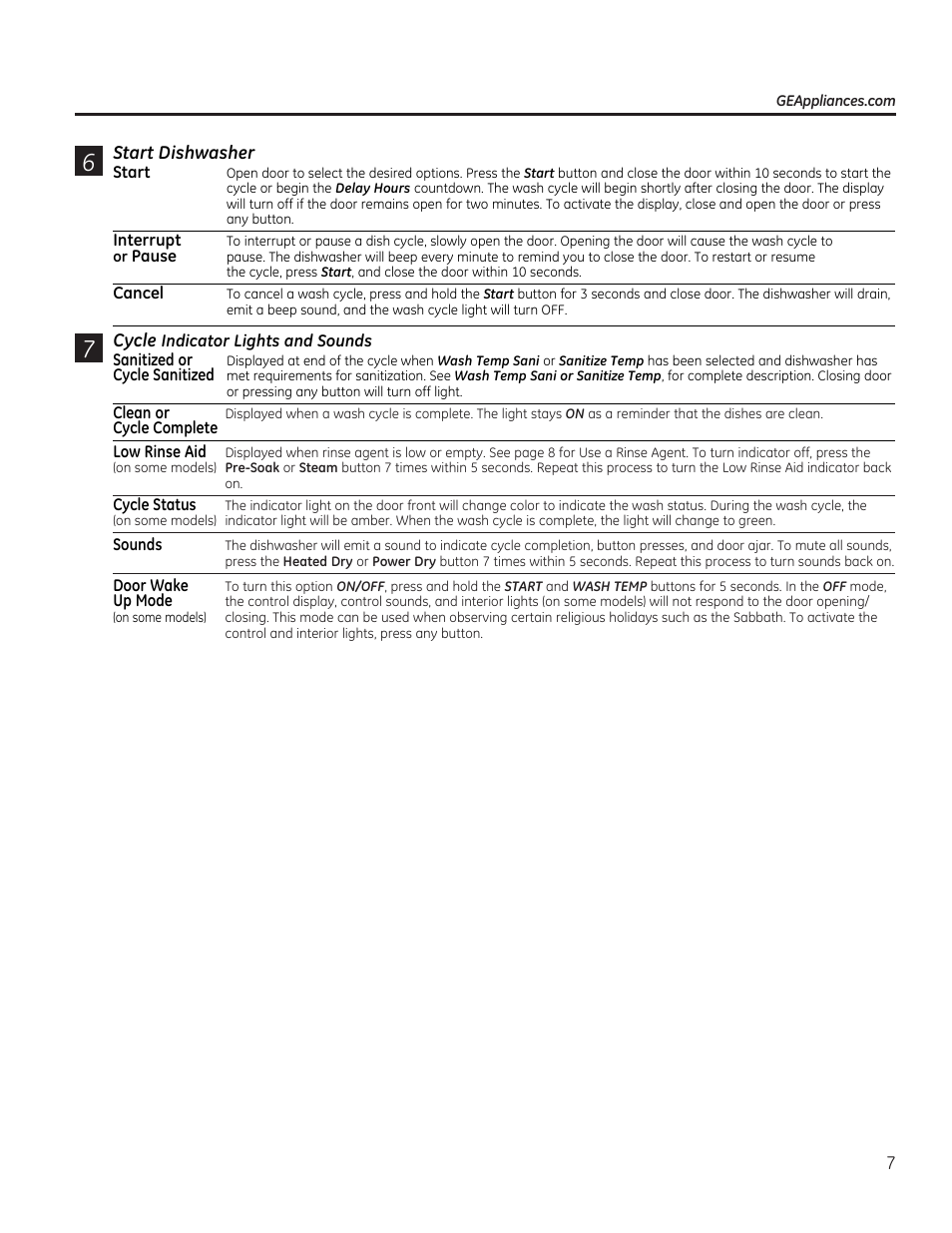 GE PDT760SIFII User Manual | Page 7 / 96