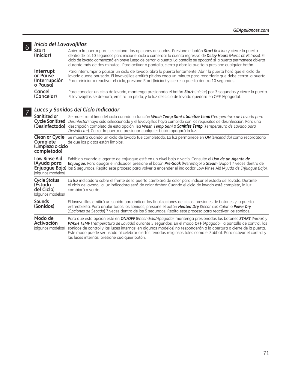 GE PDT760SIFII User Manual | Page 71 / 96