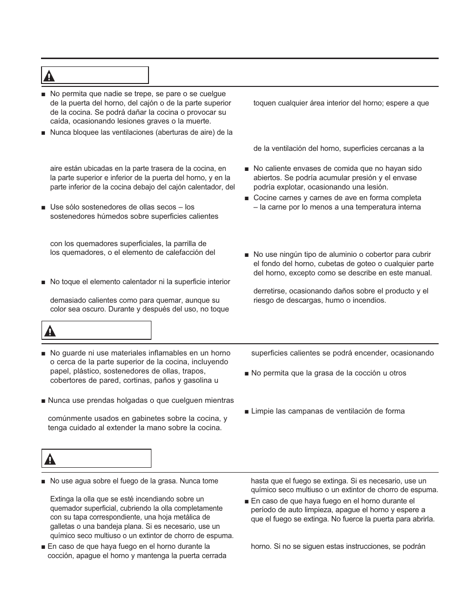 Informa ción de segurid ad, Guarde estas instrucciones, Advertencia | GE JGB630DEFCC User Manual | Page 32 / 56