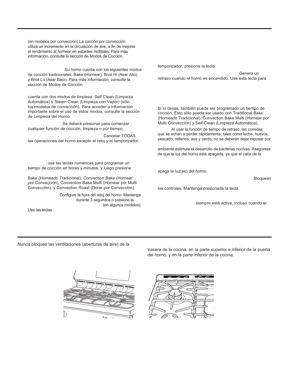 Uso del horno: contr oles del horno, Controles del horno (cont.) | GE JGB630DEFCC User Manual | Page 41 / 56