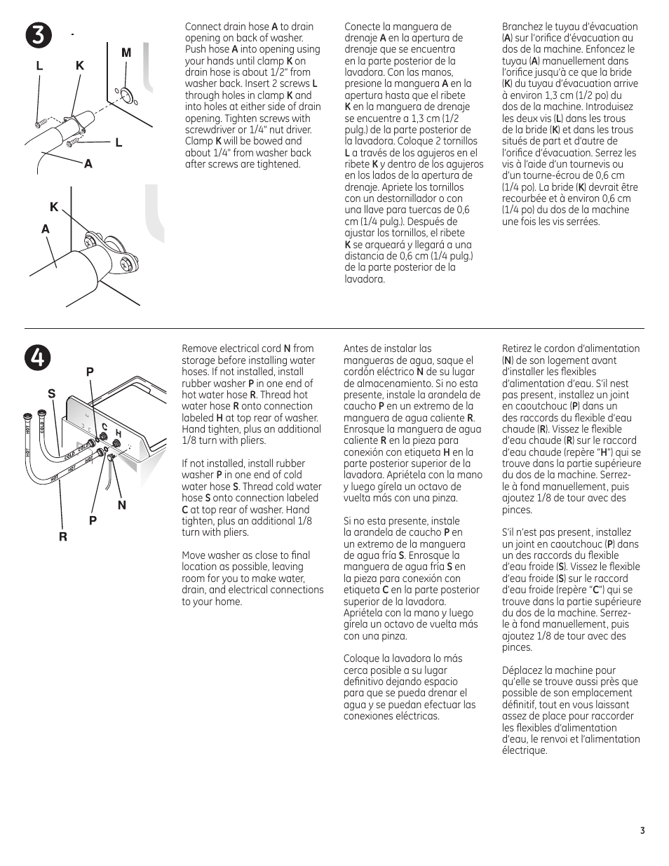 GE GTWN4950FWW User Manual | Page 3 / 6