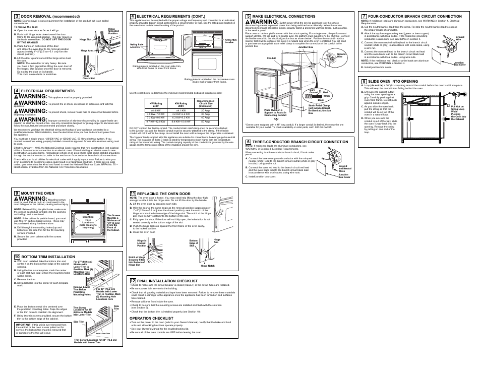 Warning | GE PT970SRSS User Manual | Page 2 / 4