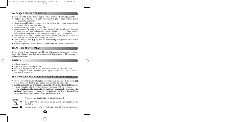 Moulinex KAFFEEMÜHLE AR100G User Manual | Page 17 / 38