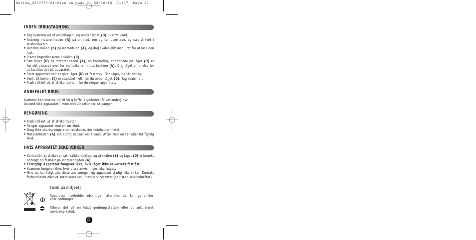 Moulinex KAFFEEMÜHLE AR100G User Manual | Page 23 / 38