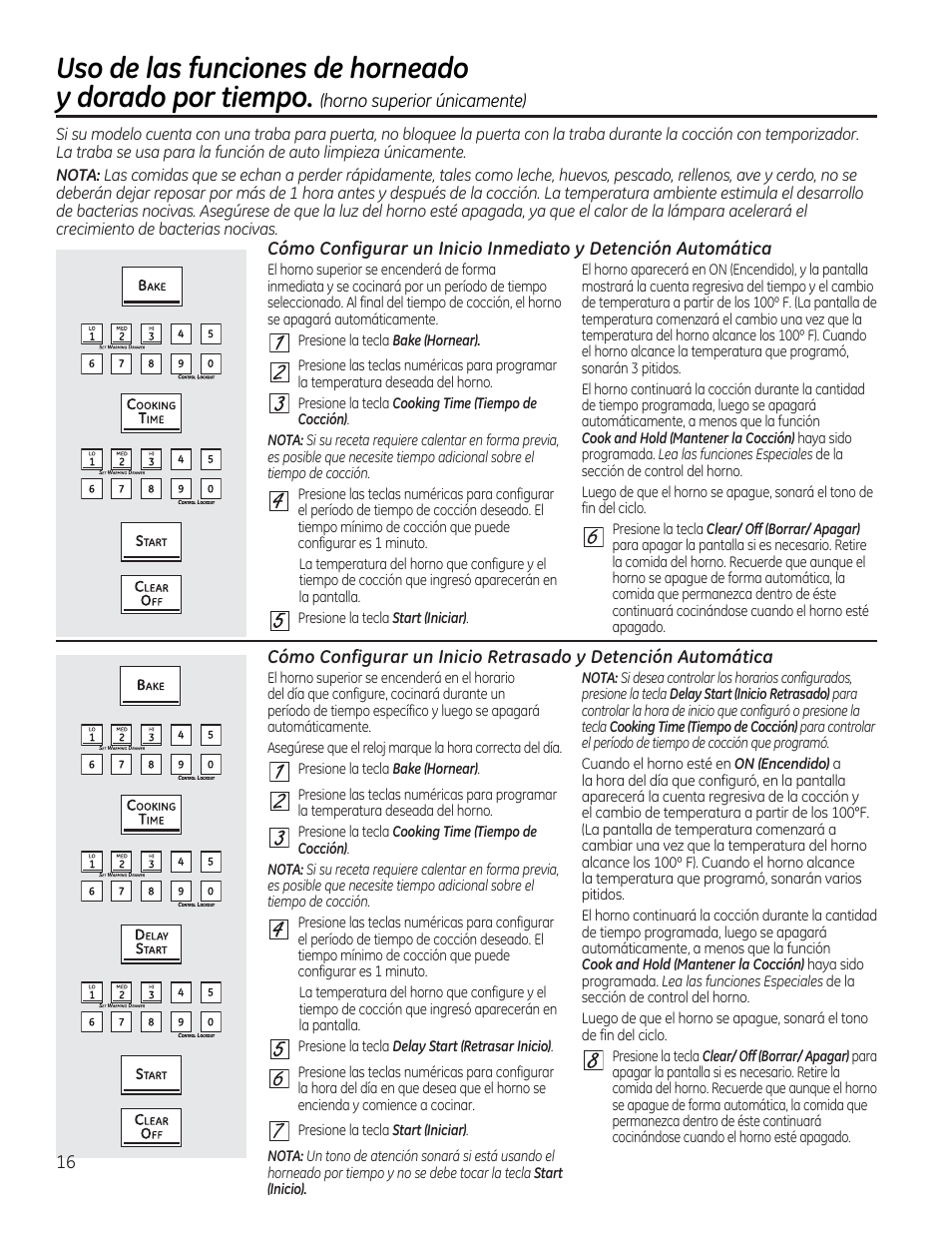 Uso de las funciones de horneado | GE CGS975SEDSS User Manual | Page 80 / 128