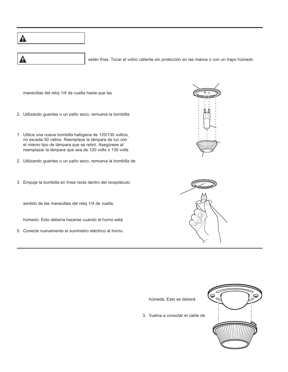 Cuidado y limpieza: mantenimiento, Mantenimiento, Advertencia | Precaución | GE PS920SFSS User Manual | Page 59 / 64