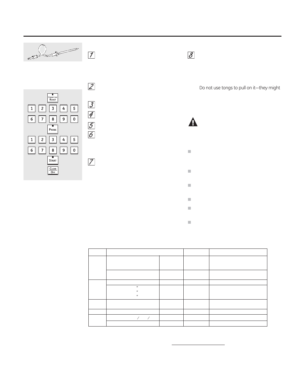 Caution, Using the convection oven, Convection roasting guide | GE PT925SNSS User Manual | Page 17 / 68