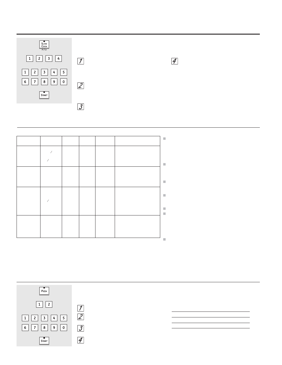 How to set the lower oven for slow cook, Slow cook guide guideline tips, How to set the upper oven for pizza | GE PT925SNSS User Manual | Page 18 / 68