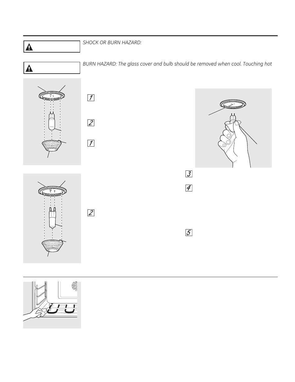 Warning, Caution | GE PT925SNSS User Manual | Page 27 / 68