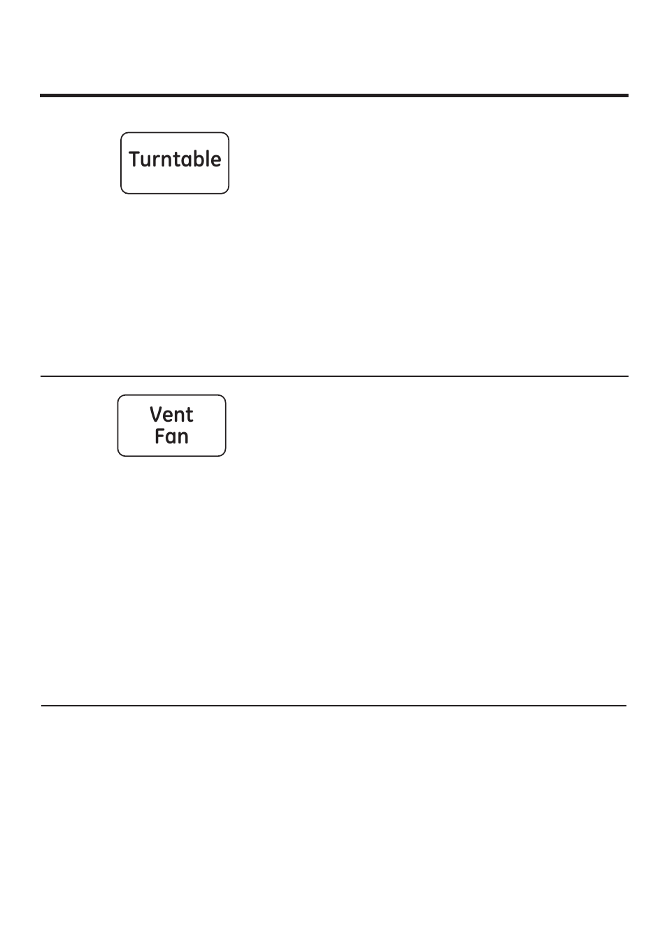 About the other features, Turntable vent fan, Turntable | Vent fan, Automatic fan, Insert food reminder, Cooking complete reminder | GE JNM3161RFSS User Manual | Page 20 / 56