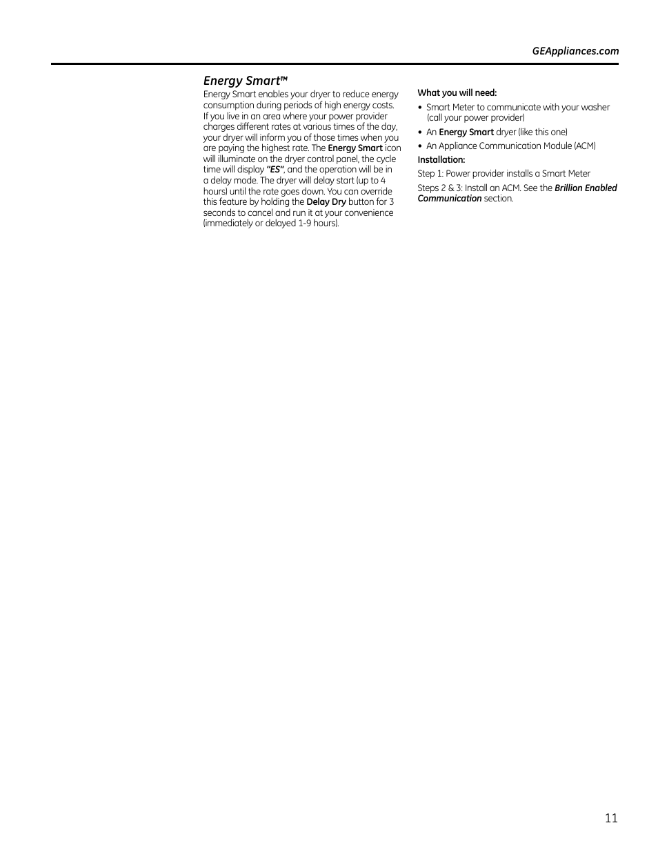 GE GTDS825GDMC User Manual | Page 11 / 36