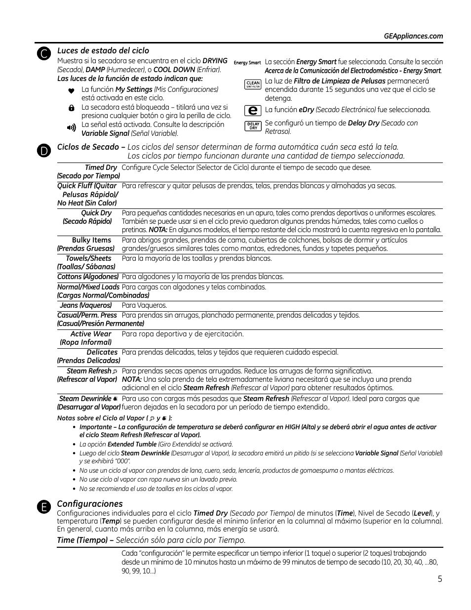 GE GTDS825GDMC User Manual | Page 23 / 36