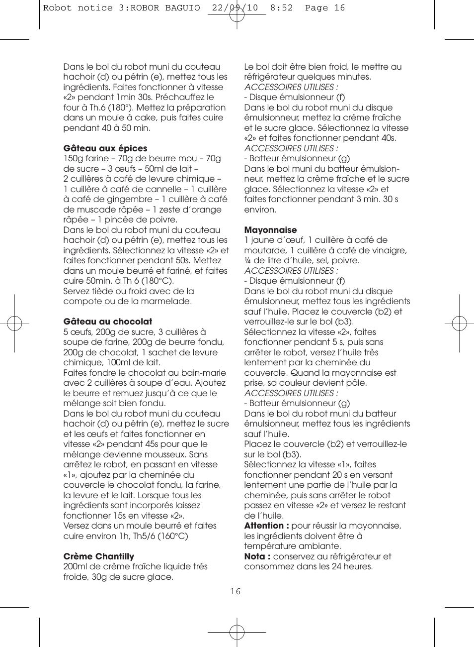 Moulinex MASTERCHEF 5000 FP518G User Manual | Page 16 / 96