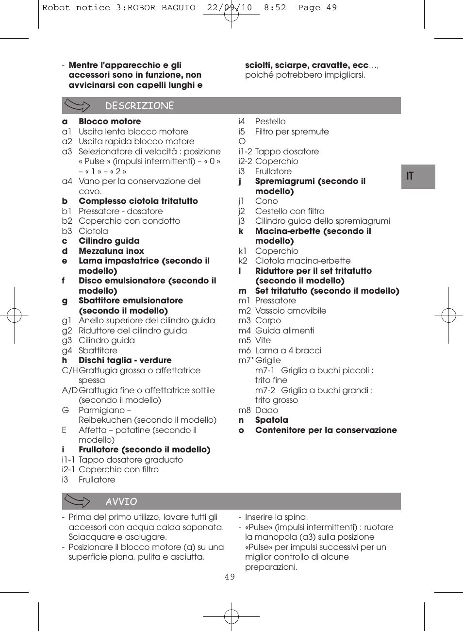 Moulinex MASTERCHEF 5000 FP518G User Manual | Page 49 / 96