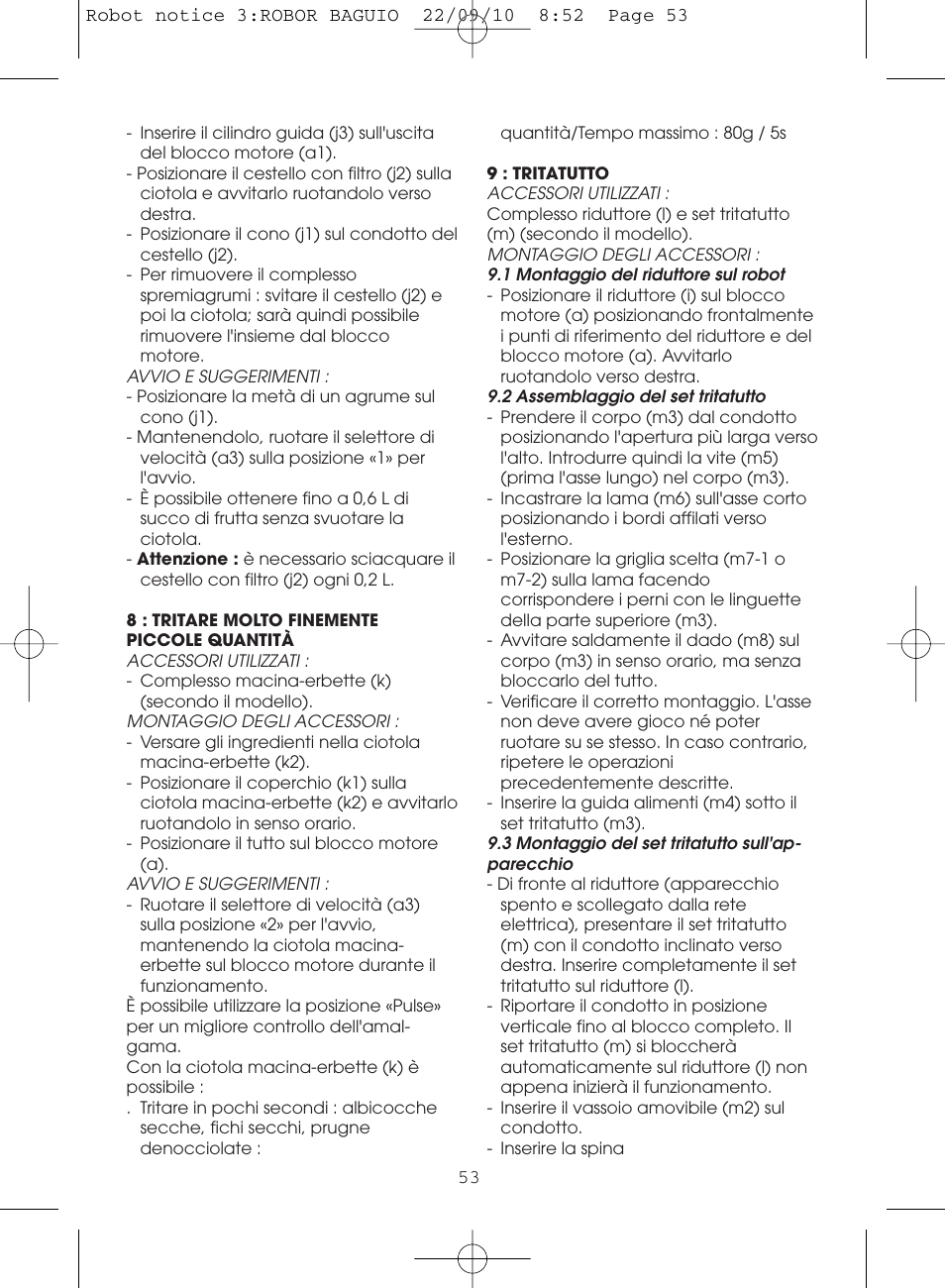 Moulinex MASTERCHEF 5000 FP518G User Manual | Page 53 / 96
