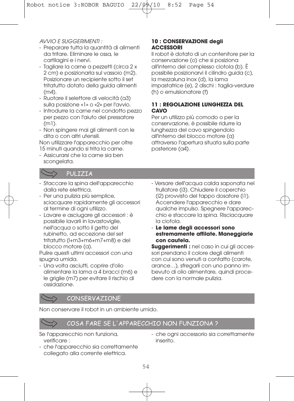 Moulinex MASTERCHEF 5000 FP518G User Manual | Page 54 / 96