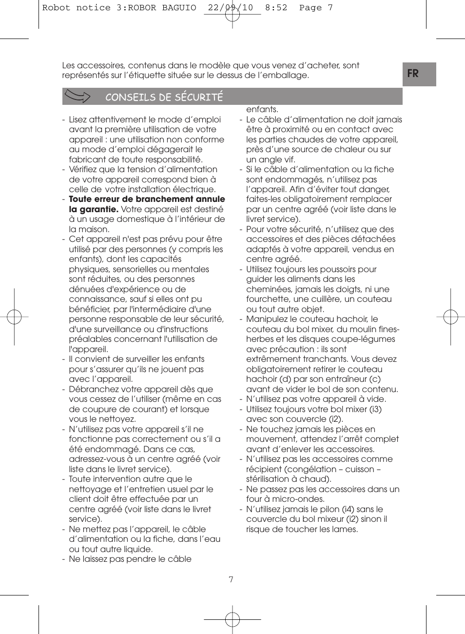 Moulinex MASTERCHEF 5000 FP518G User Manual | Page 7 / 96