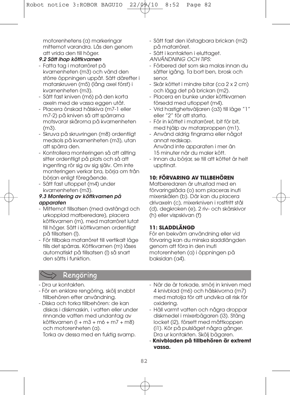 Moulinex MASTERCHEF 5000 FP518G User Manual | Page 82 / 96