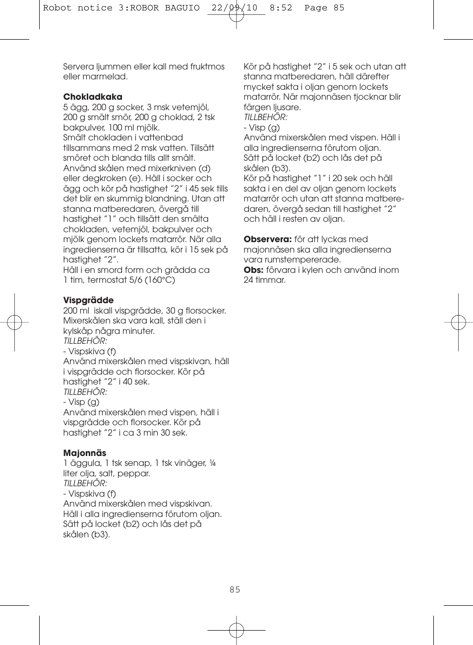 Moulinex MASTERCHEF 5000 FP518G User Manual | Page 85 / 96