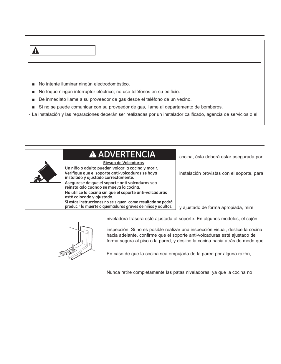 Informa ción de segurid ad, Guarde estas instrucciones, Advertencia | GE P2B940DEFWW User Manual | Page 34 / 64