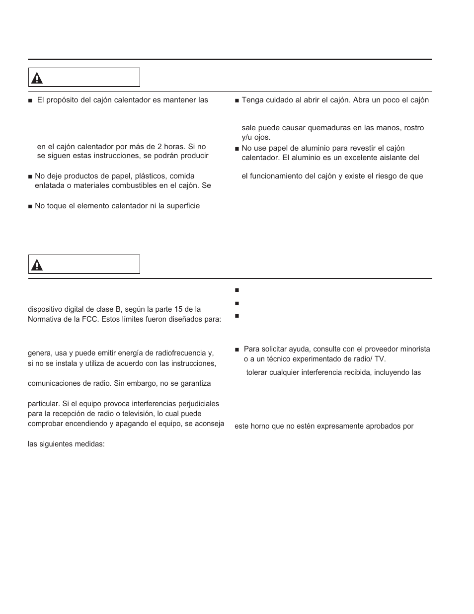 Informa ción de segurid ad, Guarde estas instrucciones, Advertencia | GE P2B940DEFWW User Manual | Page 39 / 64