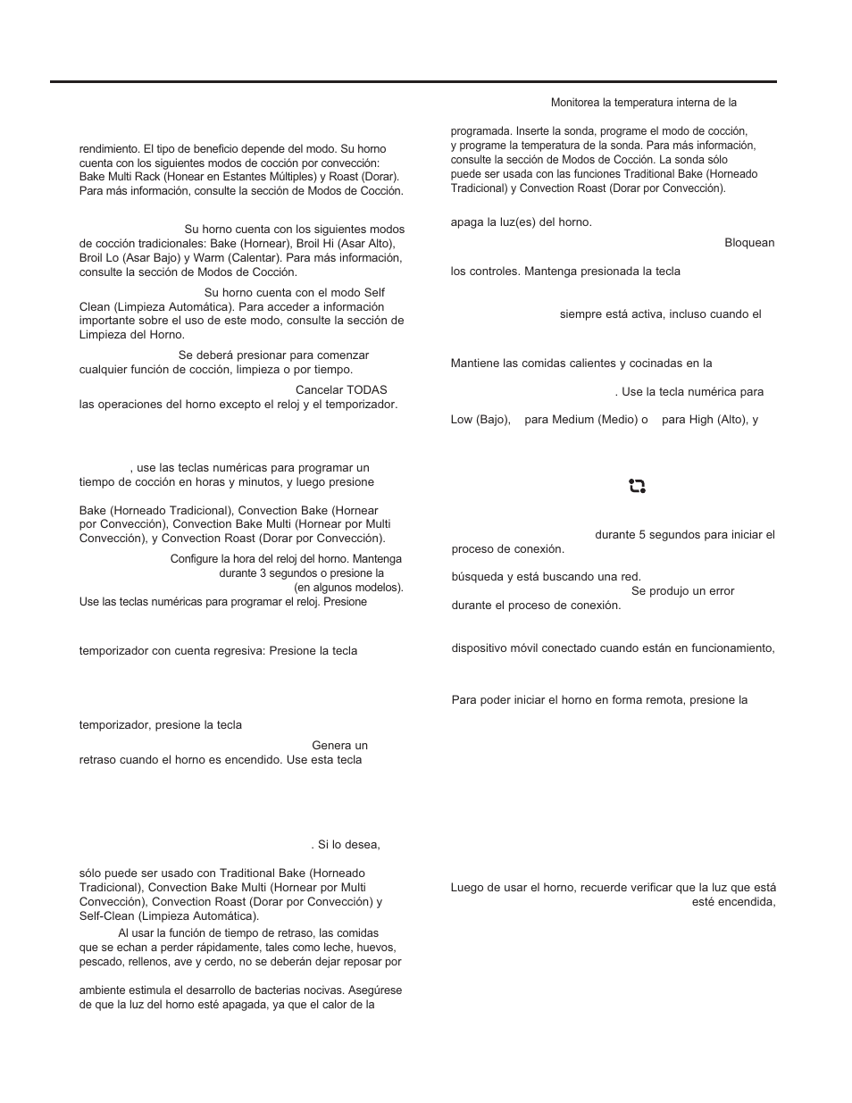 Uso del horno: contr oles del horno, Controles del horno | GE P2B940DEFWW User Manual | Page 47 / 64