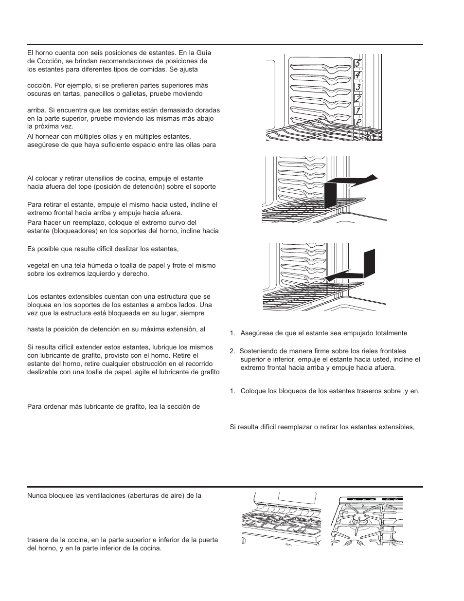 Ventilaciones de aire del horno | GE P2B940DEFWW User Manual | Page 49 / 64
