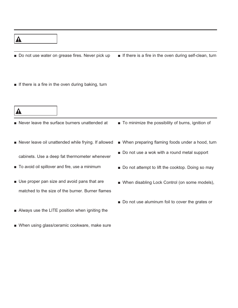 Safe ty informa tion, Save these instructions, Cooktop safety instructions warning warning | GE P2B940DEFWW User Manual | Page 5 / 64