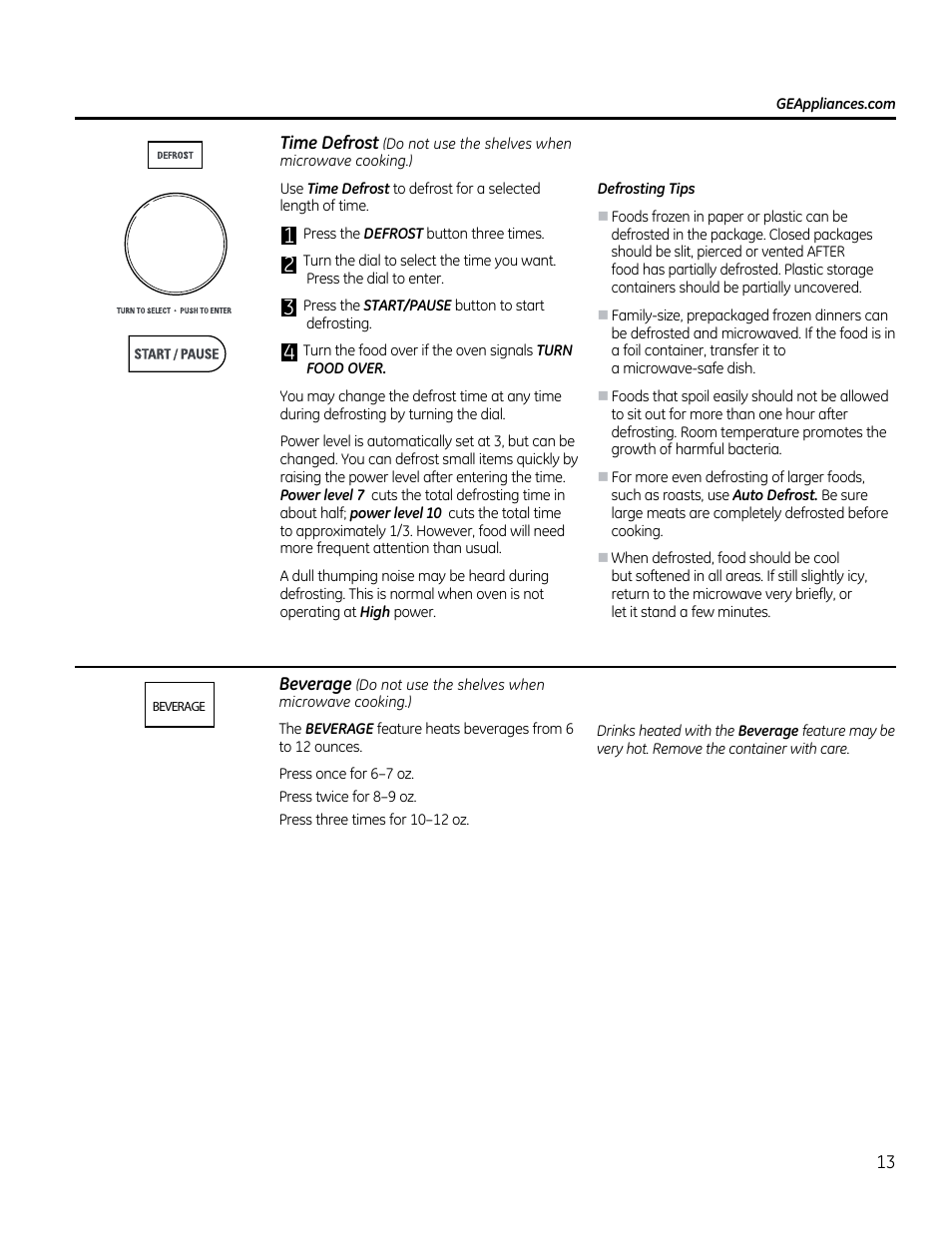 GE CVM1790SSSS User Manual | Page 13 / 76