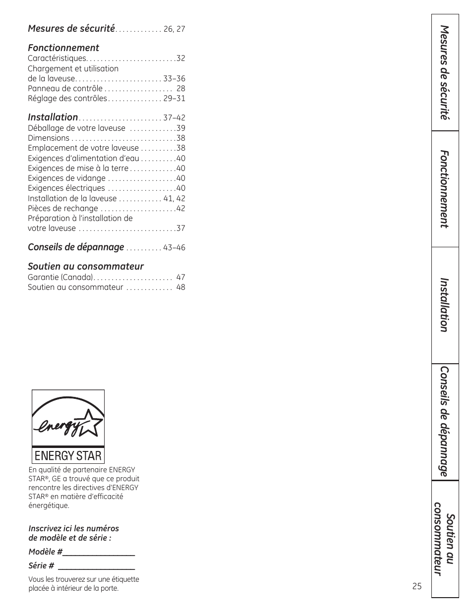 GE WCVH4800KWW User Manual | Page 25 / 76