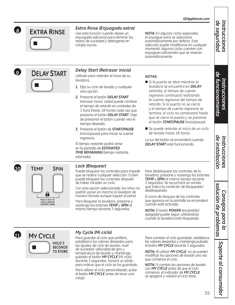 GE WCVH4800KWW User Manual | Page 55 / 76