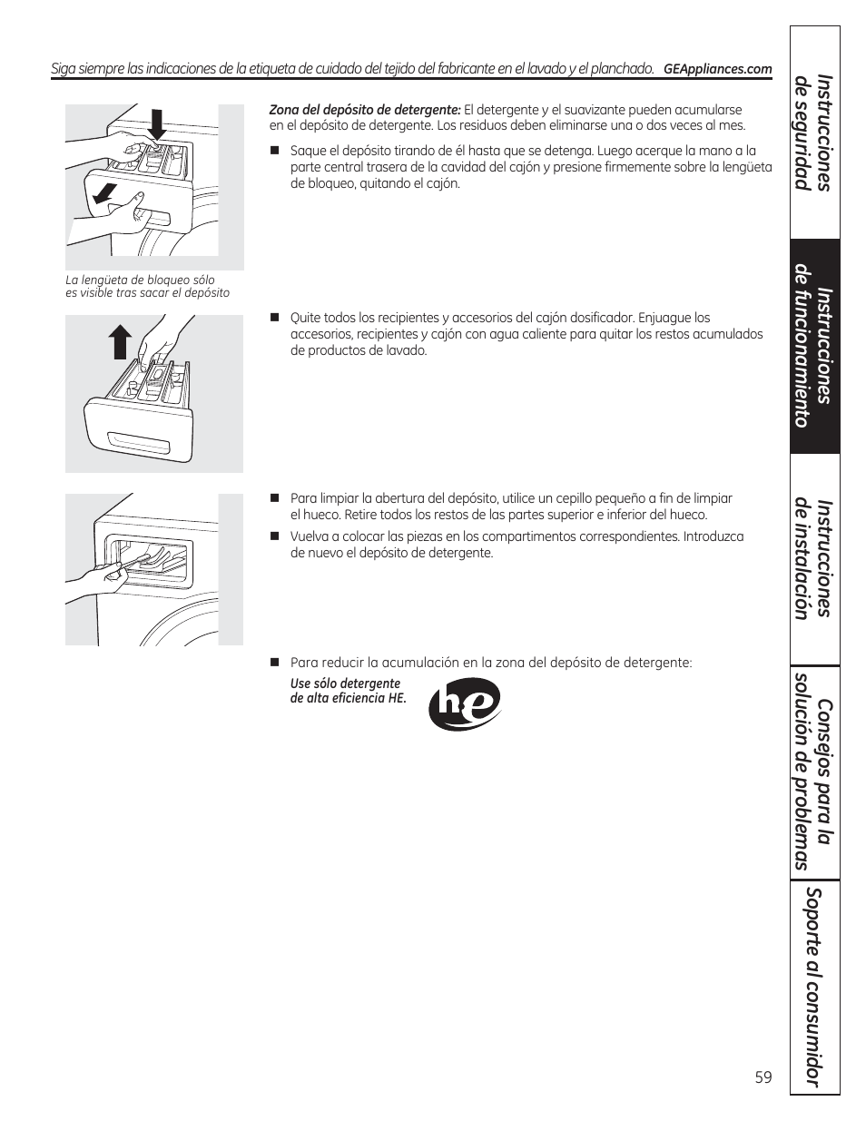 GE WCVH4800KWW User Manual | Page 59 / 76