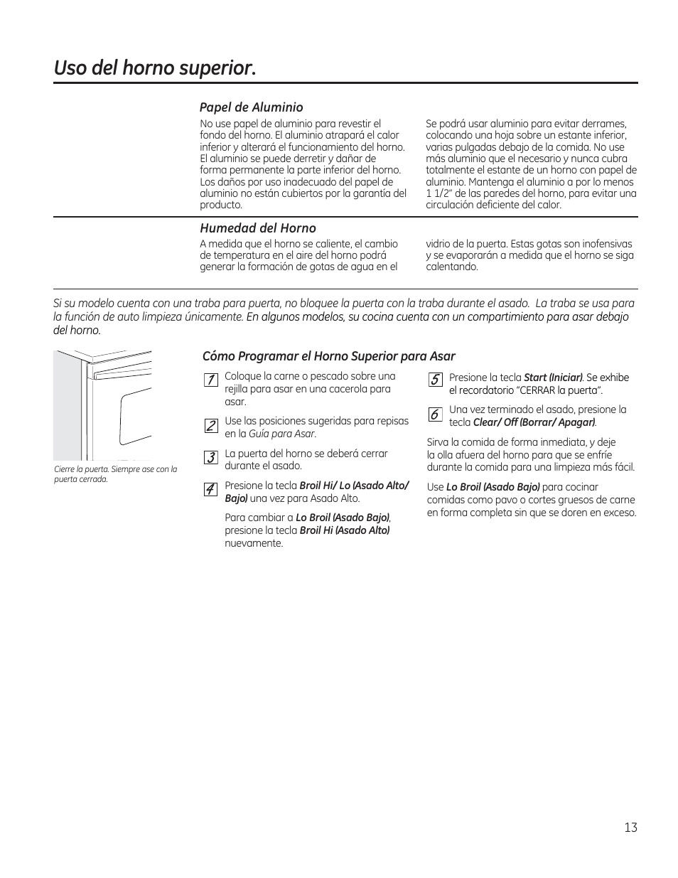 Uso del horno superior | GE JGBP27DEMWW User Manual | Page 69 / 112