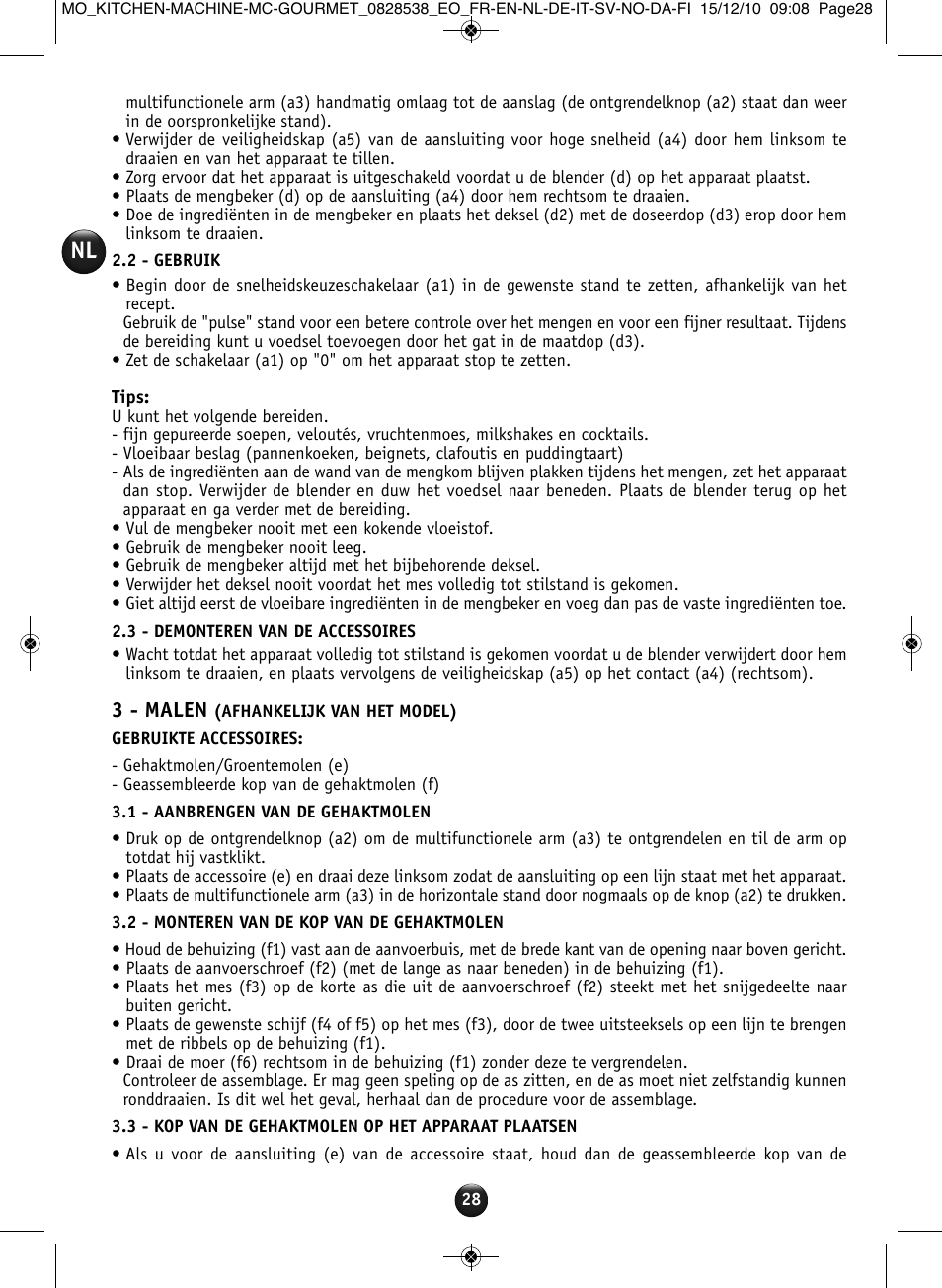 3 - malen | Moulinex MASTERCHEF GOURMET QA402G User Manual | Page 24 / 82