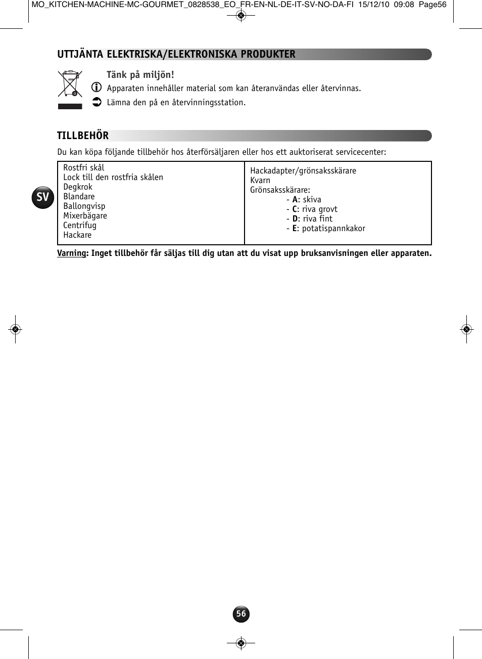 Moulinex MASTERCHEF GOURMET QA402G User Manual | Page 52 / 82