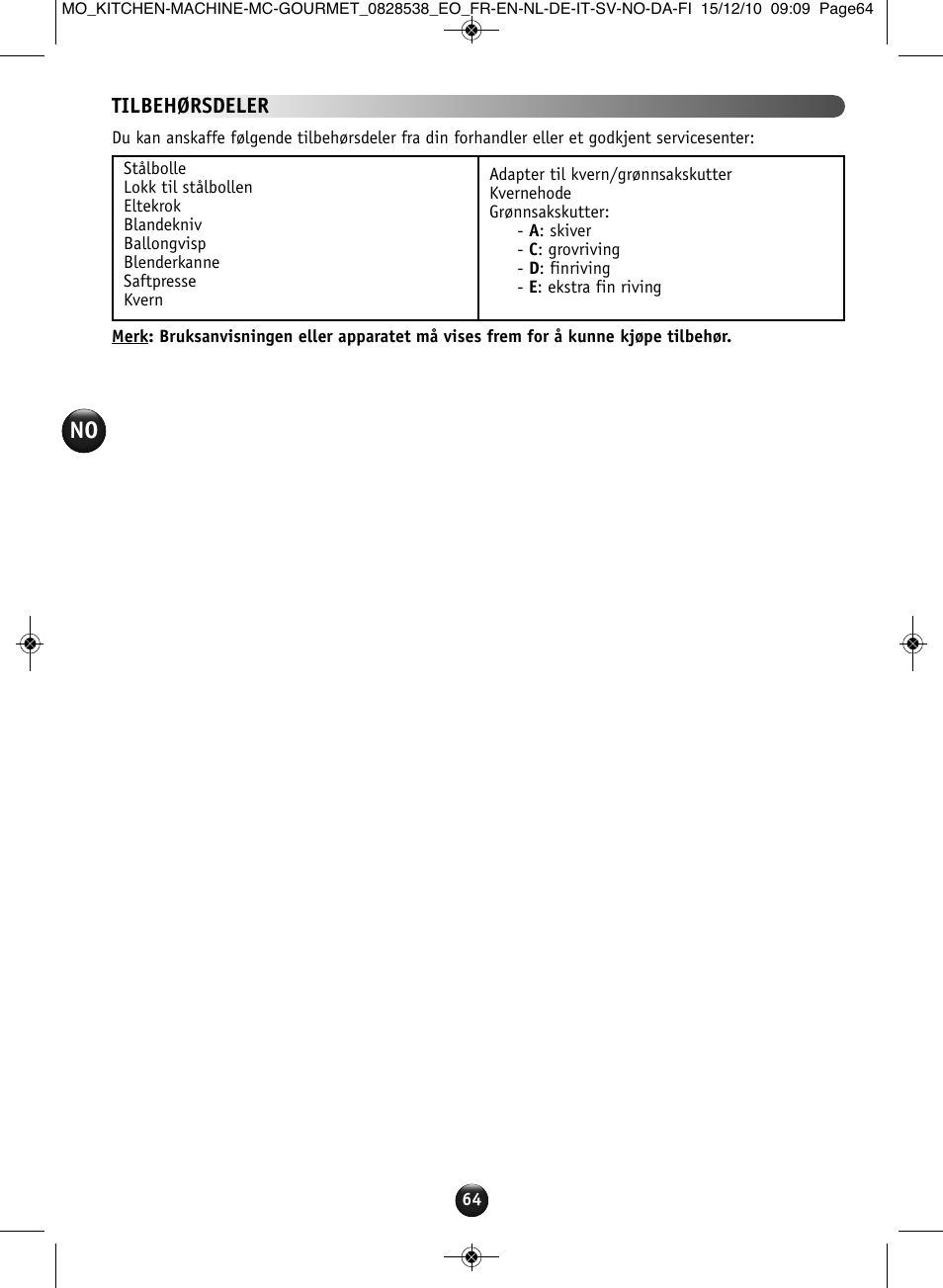 Moulinex MASTERCHEF GOURMET QA402G User Manual | Page 60 / 82