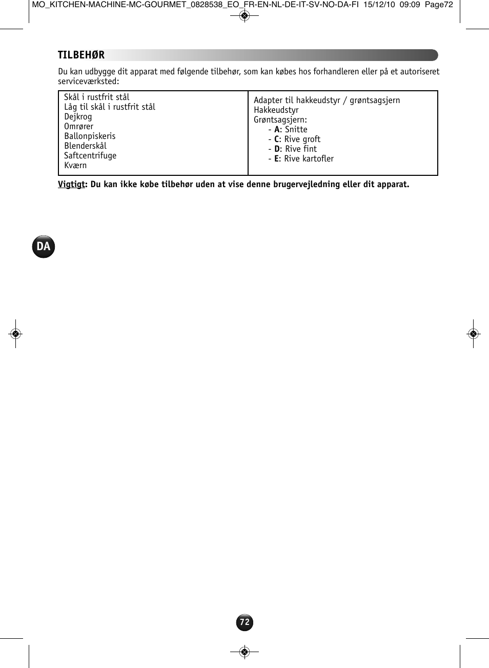 Moulinex MASTERCHEF GOURMET QA402G User Manual | Page 68 / 82