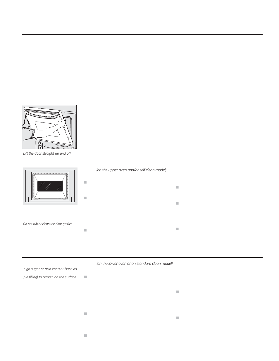 Care and cleaning of the oven | GE JRP28SKSS User Manual | Page 15 / 24
