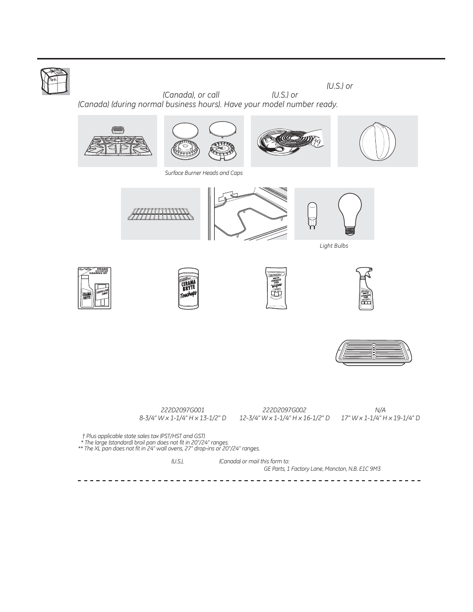 Accessories, Broiler pan order form, Looking for something more | Limited time offer! free shipping | GE JRP28SKSS User Manual | Page 21 / 24
