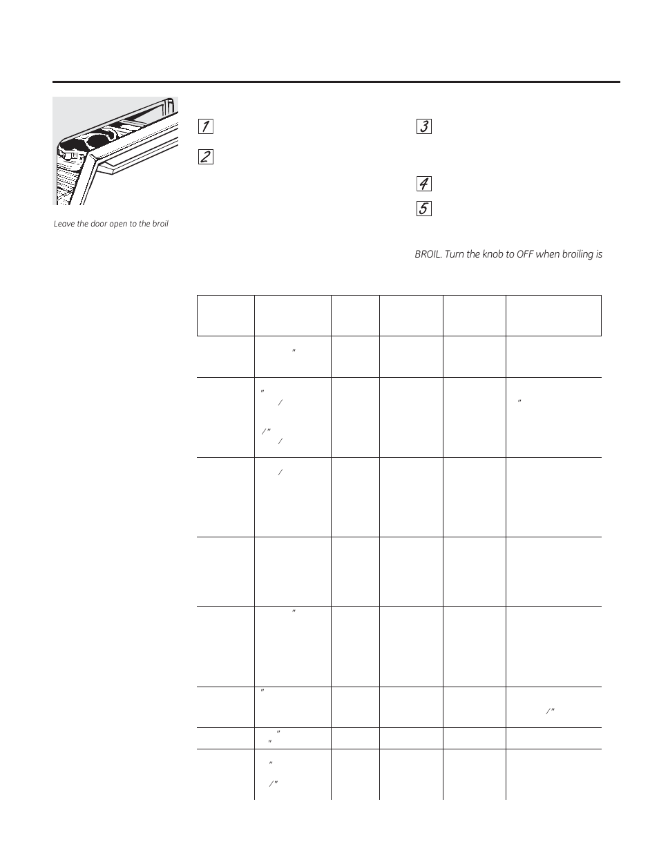 How to set the oven for broiling, Broiling guide | GE JRP28SKSS User Manual | Page 7 / 24