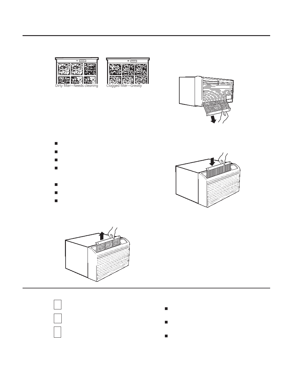 Notice, Care and cleaning of the air conditioner | GE AJCQ08ACF User Manual | Page 11 / 56