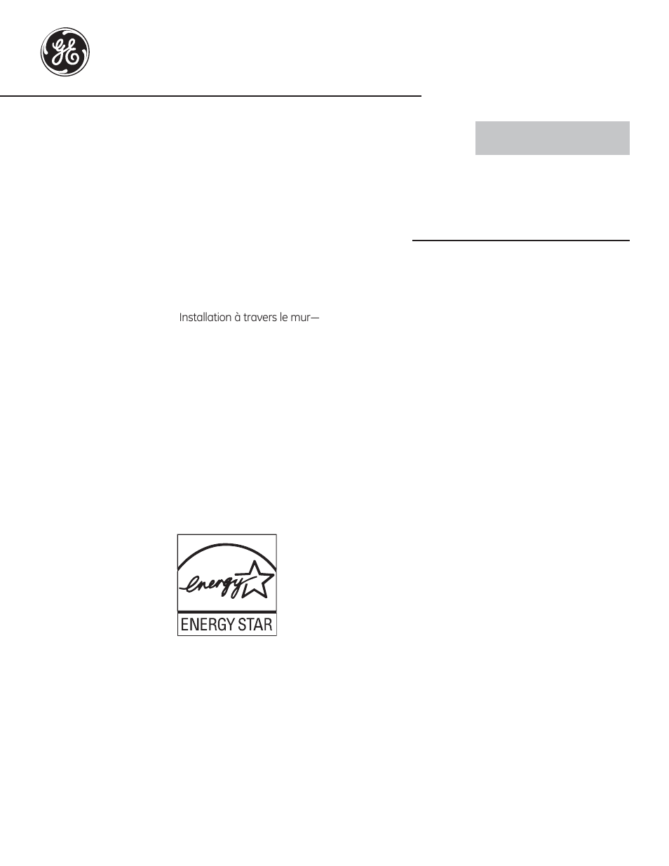 Conditionneur d’air | GE AJCQ08ACF User Manual | Page 21 / 56