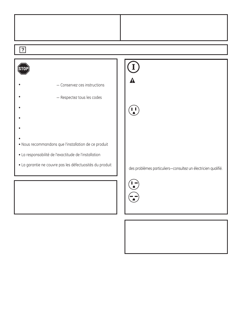 Instructions conditionneur de montage d’air, Avertissement, Important | GE AJCQ08ACF User Manual | Page 32 / 56