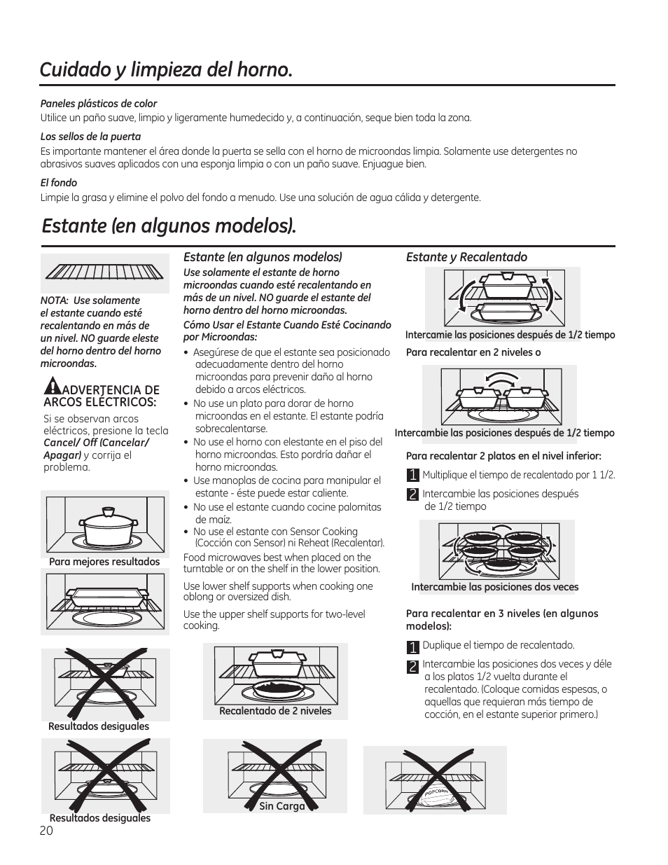 Cuidado y limpieza del horno, Estante (en algunos modelos) | GE PVM9215DFBB User Manual | Page 52 / 60