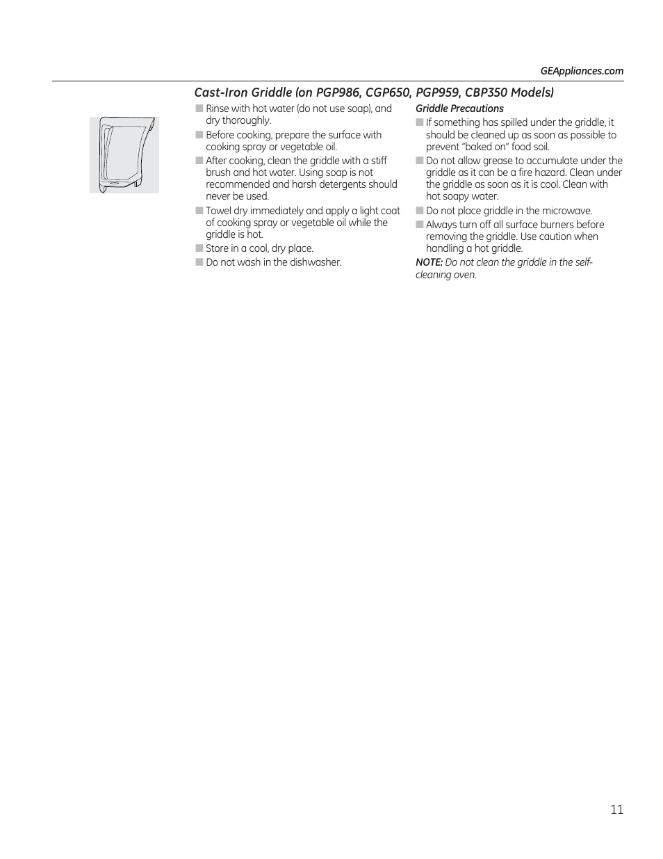 GE PGP953DETWW User Manual | Page 11 / 48