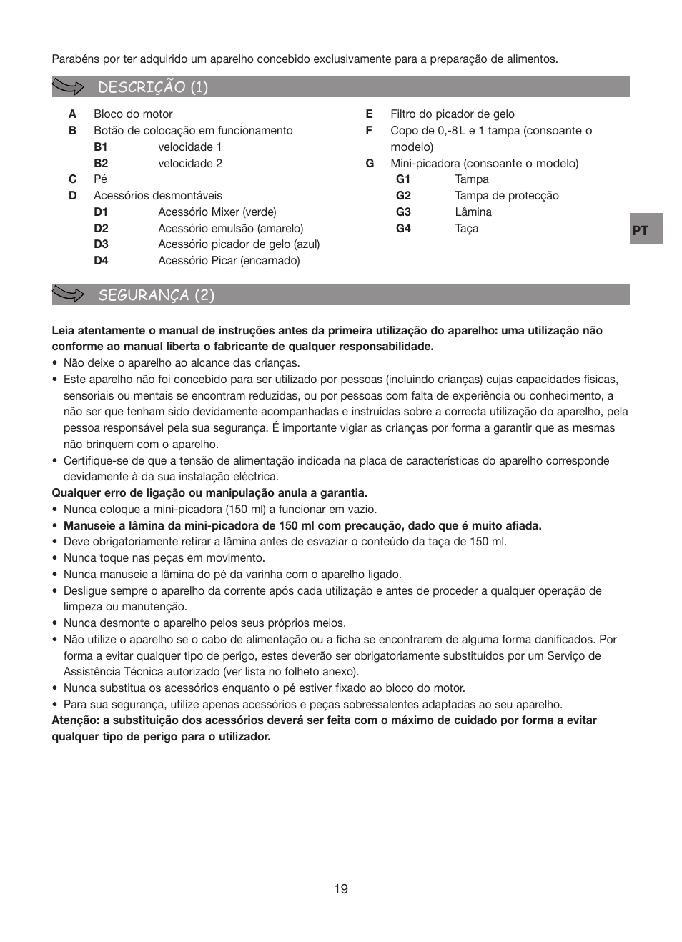 Moulinex Hapto Click and Mix User Manual | Page 19 / 54