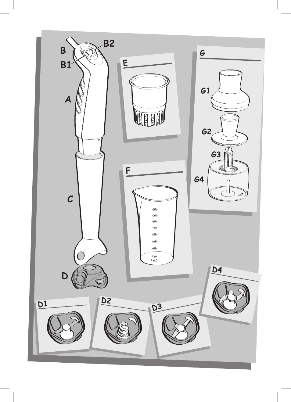Bb1 b2 a | Moulinex Hapto Click and Mix User Manual | Page 2 / 54