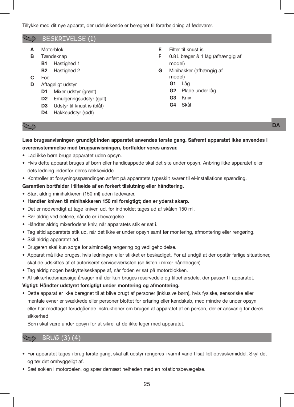 Moulinex Hapto Click and Mix User Manual | Page 25 / 54