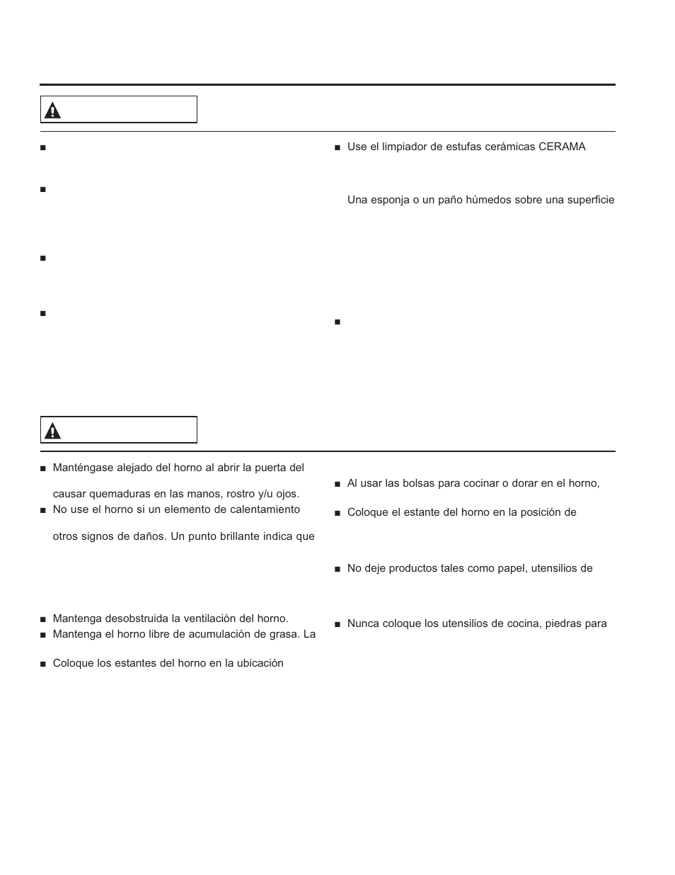 Safe ty informa tion, Guarde estas instrucciones, Instrucciones de seguridad del horno | Advertencia, Instrucciones de seguridad de la estufa radiante | GE JD630DFWW User Manual | Page 33 / 56